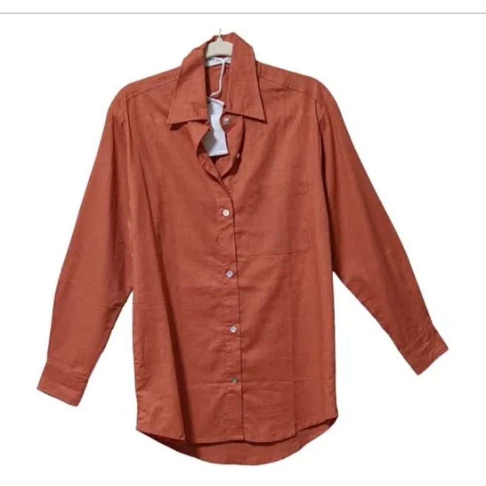 OM & AH from the earth casual blouse top hemp cotton blend organic size XL
